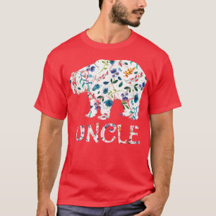 Uncle Bear Floral Gifts Matching Family Flower  T-Shirt