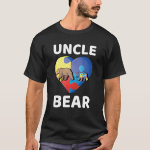 Uncle Bear World Autism Awareness Family Puzzle Pi T-Shirt