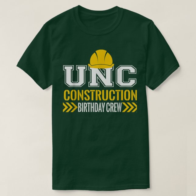 Uncle Birthday Crew 1st construction Birthday Truc T-Shirt (Design Front)
