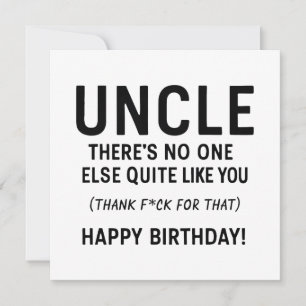 Uncle Birthday Funny Definition Card