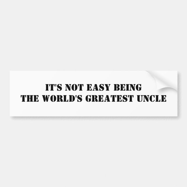 Uncle Bumper Sticker (Front)