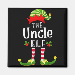 Uncle Christmas Elf Matching Pajama X-mas Party  Magnet