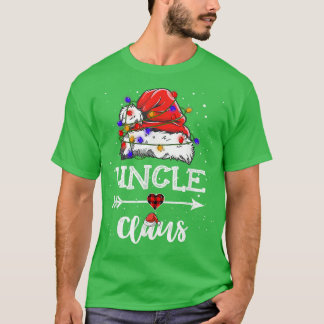 Uncle Claus Christmas Light Pajama Family Matching T-Shirt
