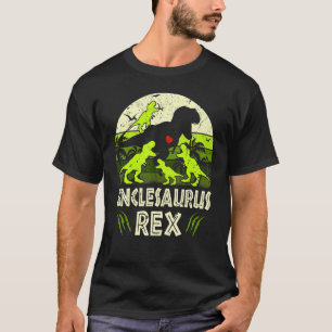 Uncle Dinosaur T Rex Unclesaurus 4 Kids Family Mat T-Shirt
