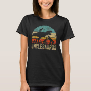 Uncle Dinosaur Unclesaurus 3 Two Kids Christmas Fa T-Shirt