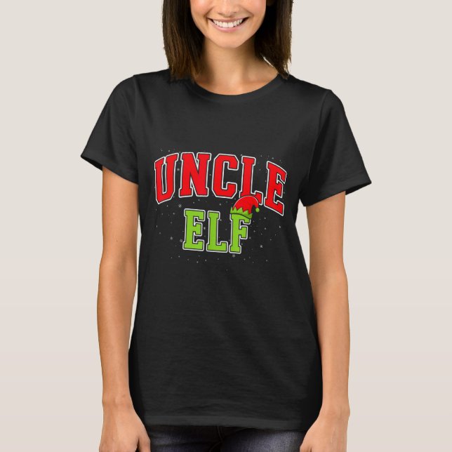 Uncle Elf Christmas Family Matching Group Xmas Unc T-Shirt (Front)