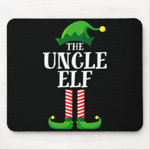 Uncle Elf Matching Family Christmas Party Pajama  Mouse Pad