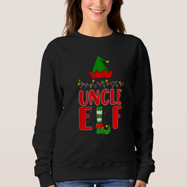 Uncle Elf Matching Family Lighting Christmas Sweatshirt (Front)