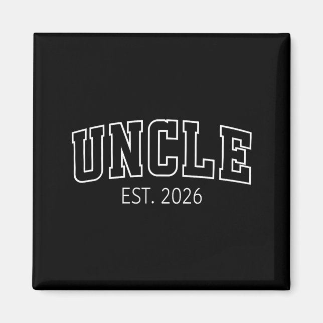 Uncle est 2026 new first time uncle baby magnet (Front)