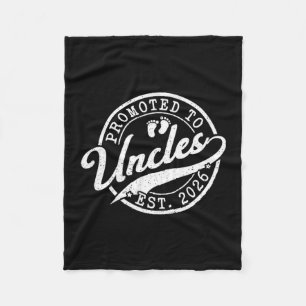 Uncle Est 2026 New Uncle Announcement Promoted To  Fleece Blanket