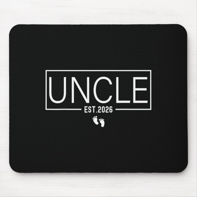 Uncle Est. 2026 New Uncle Promoted To Uncle Est. 2 Mouse Pad (Front)