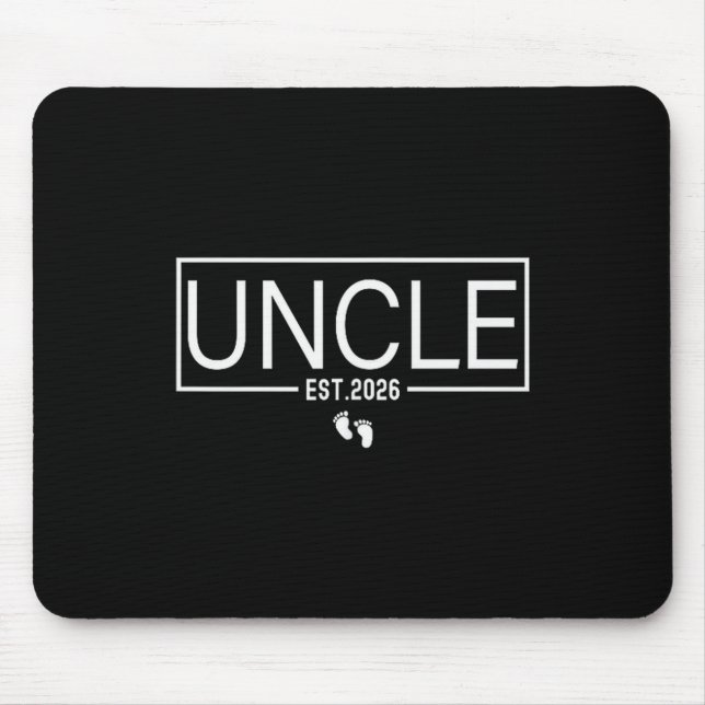 Uncle Est. 2026 New Uncle Promoted To Uncle Est. 2 Mouse Pad (Front)