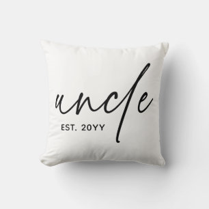 Uncle Established Elegant Typography New Uncle Cushion