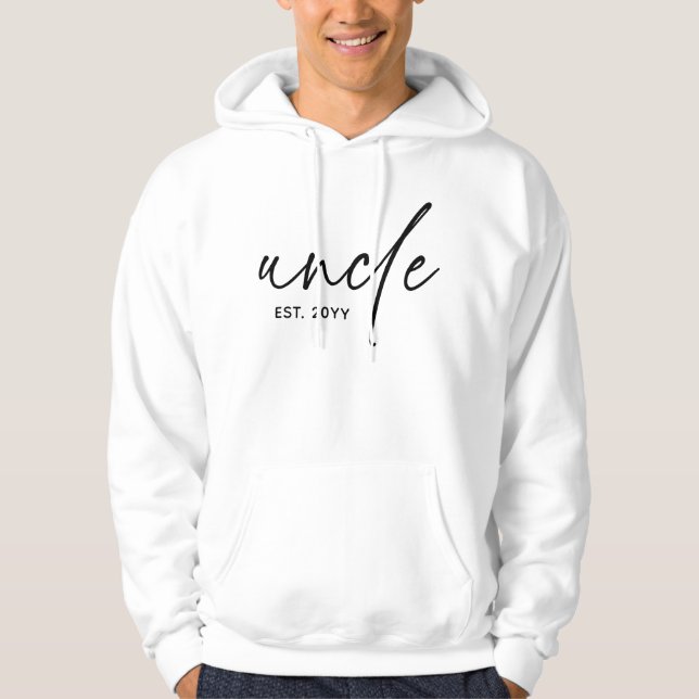 Uncle Established Elegant Typography New Uncle Hoodie (Front)
