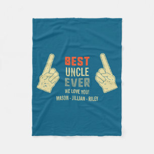 Uncle Ever Inting Finger Niece Nephew Names  Fleece Blanket