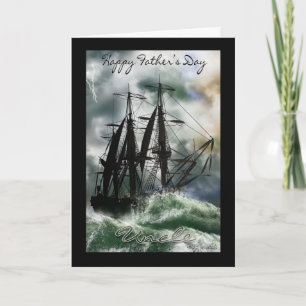 Uncle Father's Day Card With Ship On The Ocean