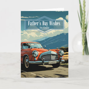 Uncle Father's Day Retro Car Styling Holiday Card