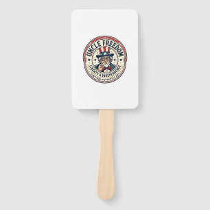 Uncle Freedom Patriotic Uncle Sam Founding Charact Hand Fan
