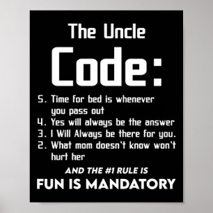 Uncle From Niece Nephew The Uncle Cool 5 Things Poster