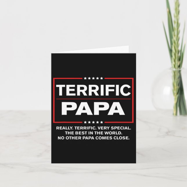 Uncle - Funny Donald Trump Great Papa  Card (Front)