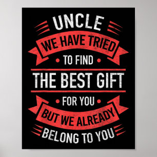 Uncle Funny Uncle Gifts Fathers Day From Niece Nep Poster
