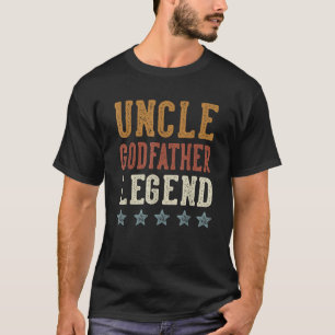 Uncle Godfather Legend Classic Retro Distressed Le T-Shirt