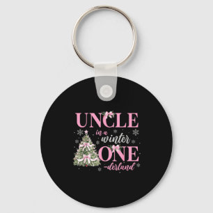 Uncle In A Winter Onederland Birthday Girl Christm Key Ring