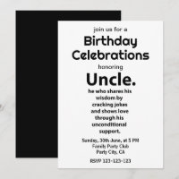Uncle Inspirational Funny Quote Birthday Uncle