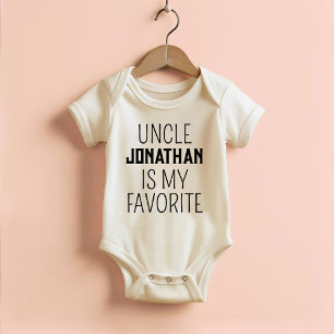 Uncle Is My Favourite Funny Trendy ﻿Gender Neutral Baby Bodysuit