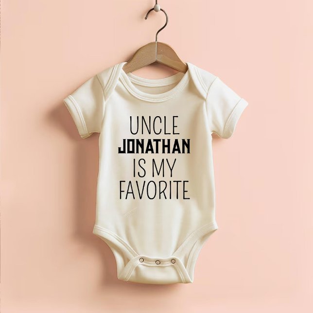 Uncle Is My Favourite Funny Trendy ﻿Gender Neutral Baby Bodysuit (Uncle Is My Favorite Funny Trendy ﻿Gender Neutral Baby Bodysuit)