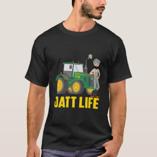 Uncle Jee Punjabi Farmer Jatt Life Tractor T-Shirt