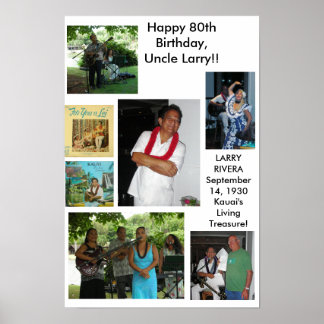 Uncle Larry Rivera 80th Birthday Poster