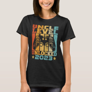 Uncle Level Unlocked 2023 Baby Announcement Uncle T-Shirt