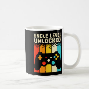 Uncle level unlocked kids gamer controller funny coffee mug