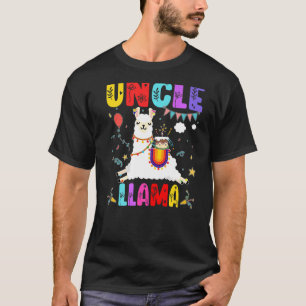 Uncle Llama Birthday Llama Alpaca Theme Family B D T-Shirt