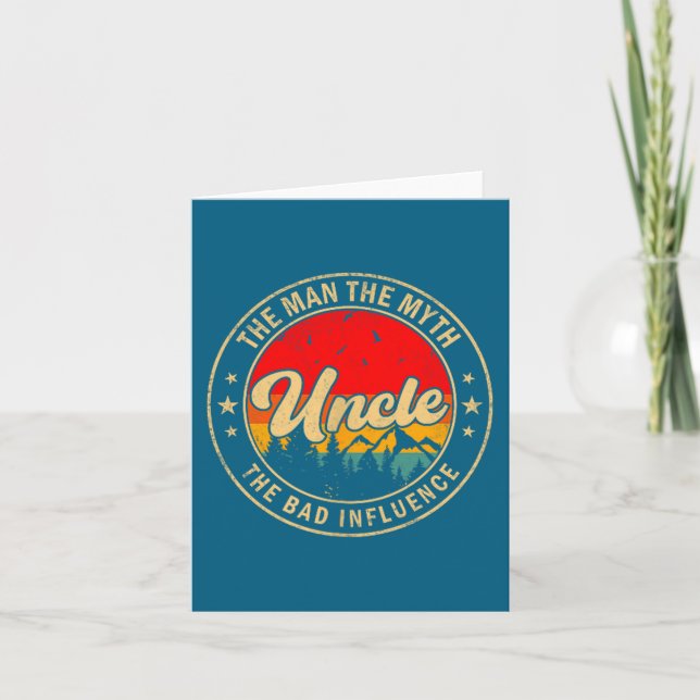 Uncle Man Myth Bad Influence Illustration Card (Front)