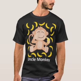 Uncle Monkey Banana Design Sassy Monkeys Bananas T-Shirt