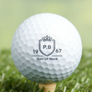 Uncle Monogram Initial Name Year Man Of Merit Golf Balls