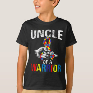 Uncle Of A Warrior Autism Awareness  T-Shirt