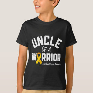 Uncle Of A Warrior Childhood Cancer Awareness Gift T-Shirt