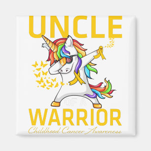 Uncle Of A Warrior Childhood Cancer Awareness Magnet