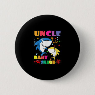 Uncle Of Baby Shark Birthday Uncle Shark 6 Cm Round Badge