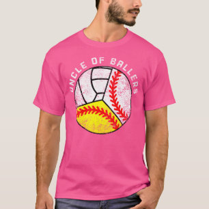 Uncle Of Ballers Funny Baseball Softball Volleybal T-Shirt