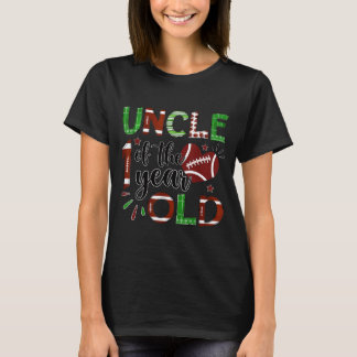 Uncle Of The 1 Year Old Football 1st Birthday Boy  T-Shirt