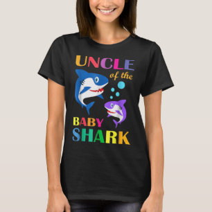 Uncle Of The Baby Birthday Shark Uncle Shark Chris T-Shirt
