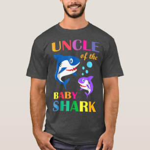 Uncle Of The Baby Birthday Shark Uncle Shark Chris T-Shirt