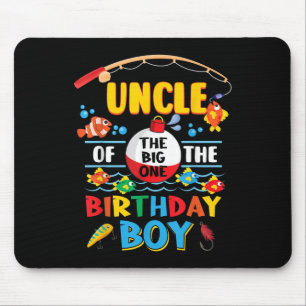 Uncle Of The Big One Fishing 1st Birthday Ofishall Mouse Pad