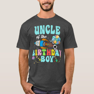 Uncle Of The Birthday Astronaut Boy Space Party  T-Shirt