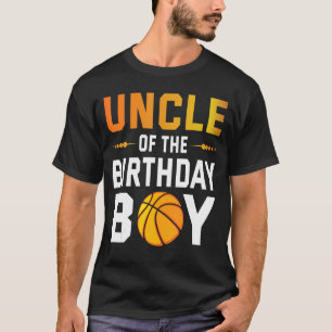 Uncle Of The Birthday Basketball Player Boy Happy  T-Shirt