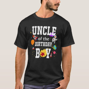 Uncle of the Birthday Boy Astronaut Boy Space Matc T-Shirt